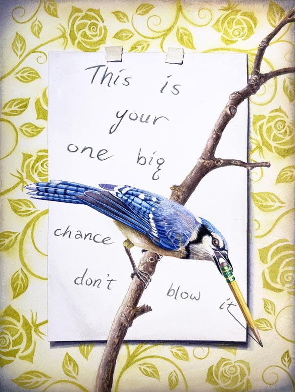 Realistic watercolor painting
