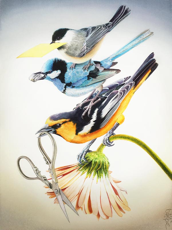 Realistic watercolor painting