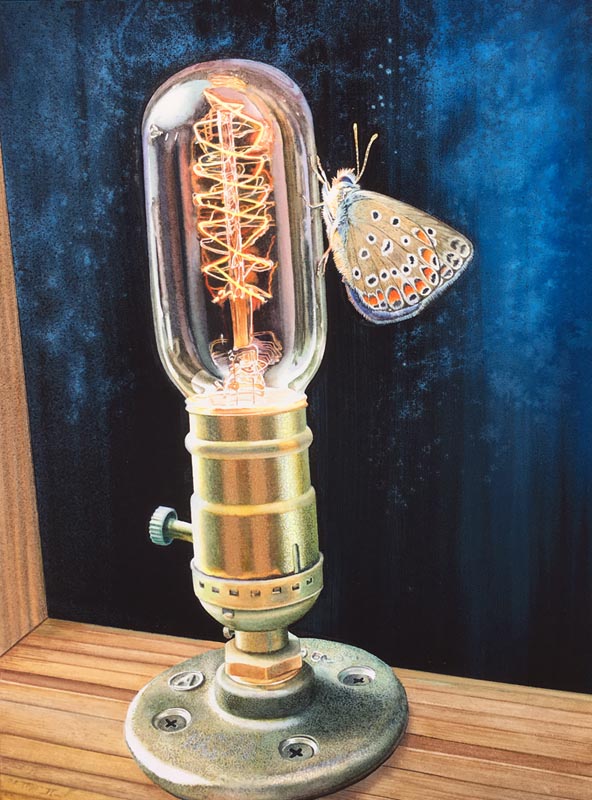 Realistic watercolor painting