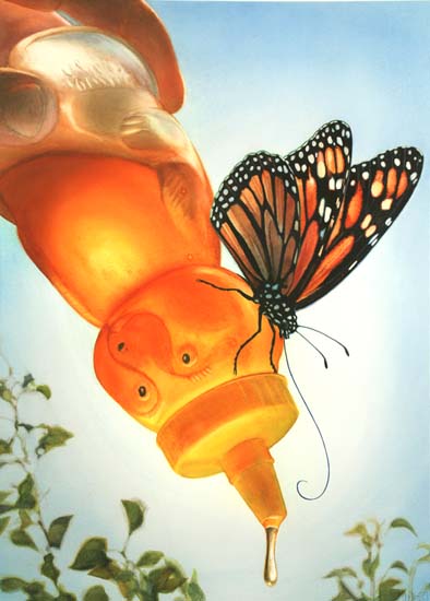 Realistic watercolor painting