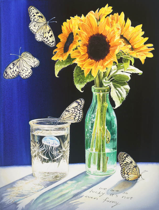 Realistic watercolor painting
