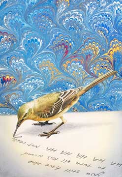 Mockingbird, 2018, watercolor