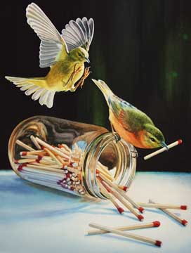 Nesting, 2014, watercolor