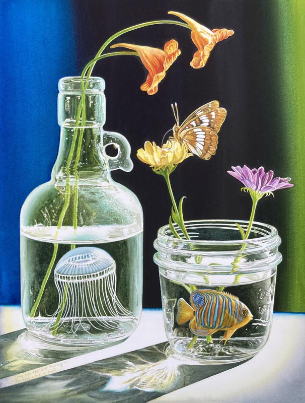 Realistic watercolor painting