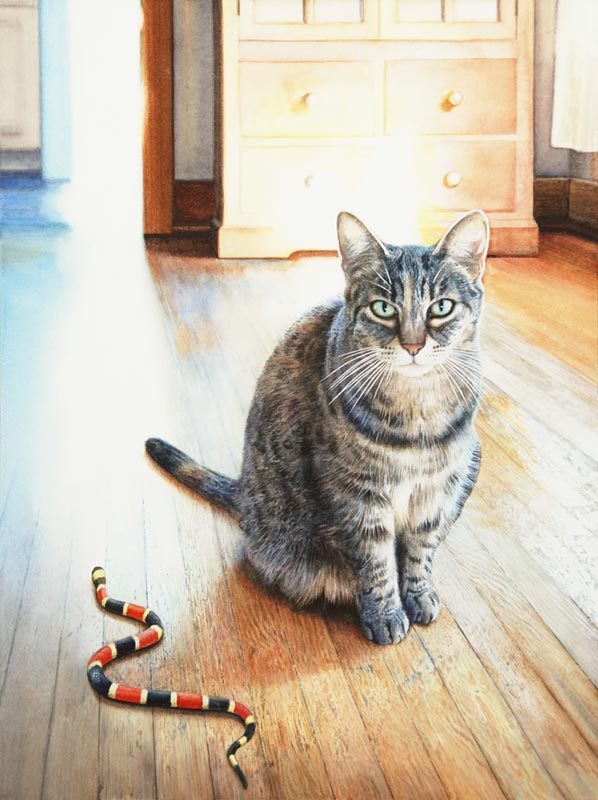 Realistic watercolor painting