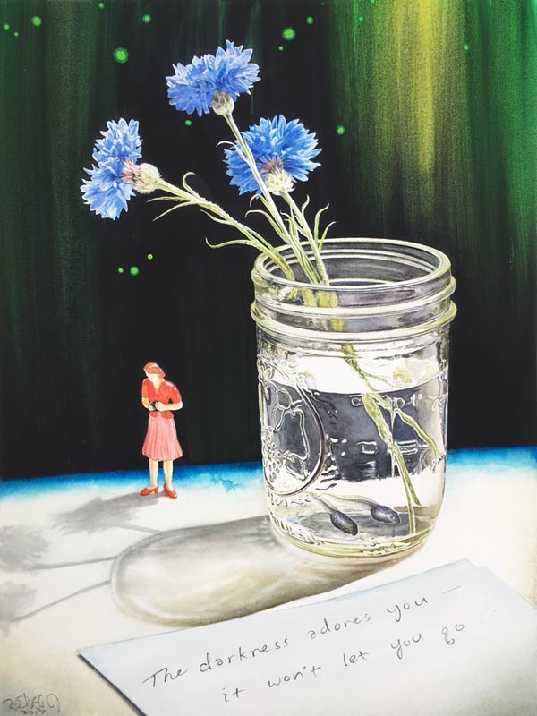 Realistic watercolor painting