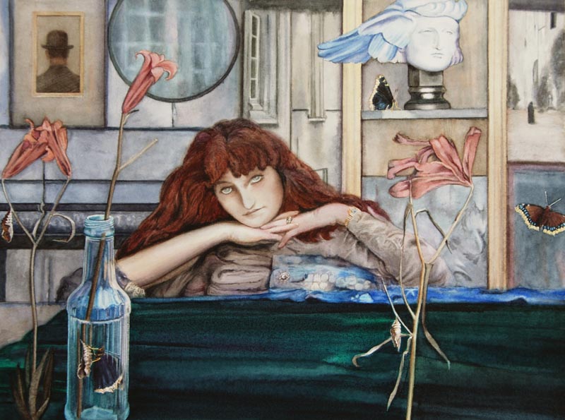 Realistic watercolor painting