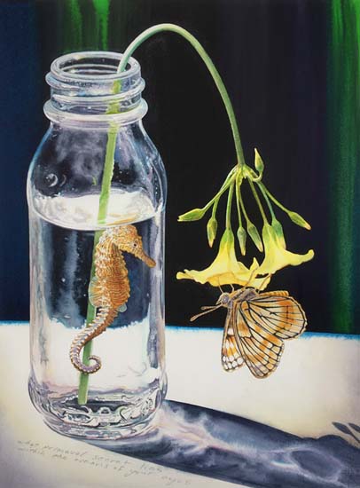 Realistic watercolor painting